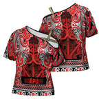 Aotearoa Iwi Ngapuhi Cross Shoulder Shirt Maori Wharenui House Tribal Pattern