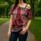 Aotearoa Iwi Ngapuhi Cross Shoulder Shirt Maori Wharenui House Tribal Pattern