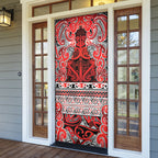Aotearoa Iwi Ngapuhi Door Cover Maori Wharenui House Tribal Pattern