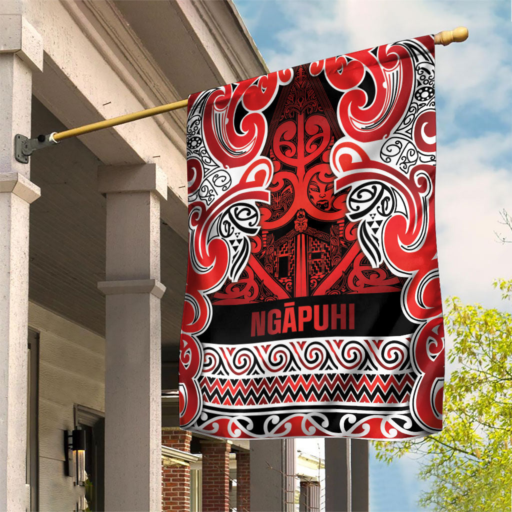 Aotearoa Iwi Ngapuhi Garden Flag Maori Wharenui House Tribal Pattern