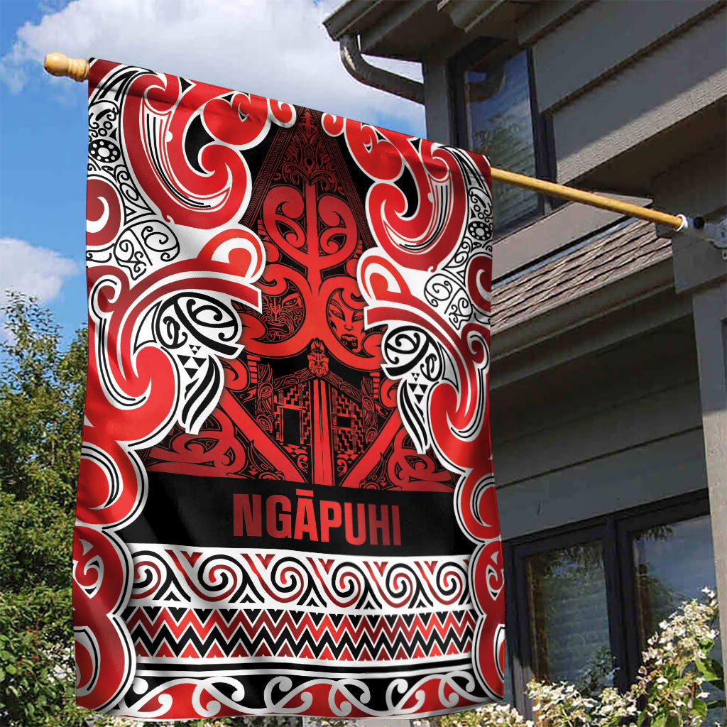 Aotearoa Iwi Ngapuhi Garden Flag Maori Wharenui House Tribal Pattern