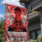 Aotearoa Iwi Ngapuhi Garden Flag Maori Wharenui House Tribal Pattern