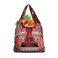 Aotearoa Iwi Ngapuhi Grocery Bag Maori Wharenui House Tribal Pattern