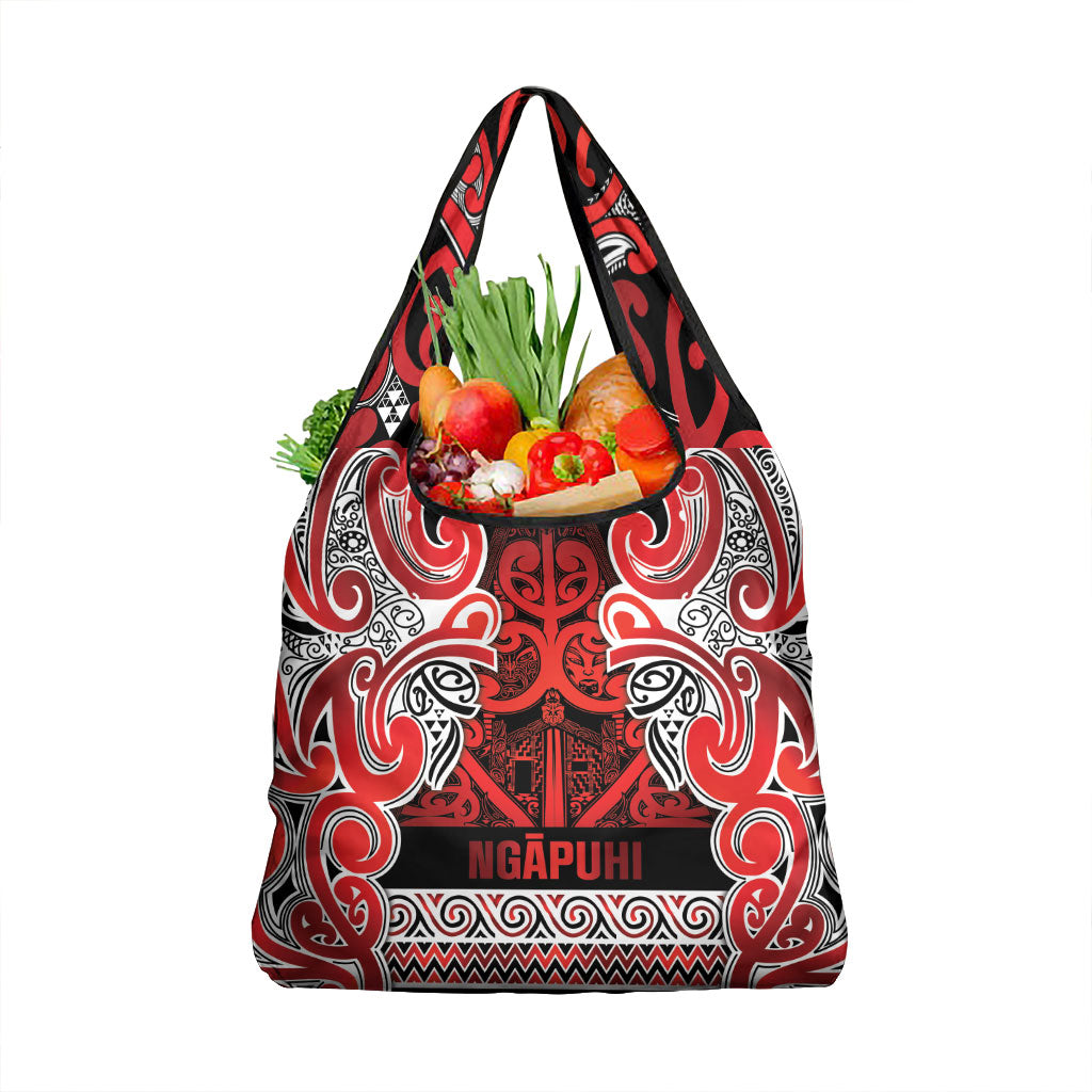 Aotearoa Iwi Ngapuhi Grocery Bag Maori Wharenui House Tribal Pattern