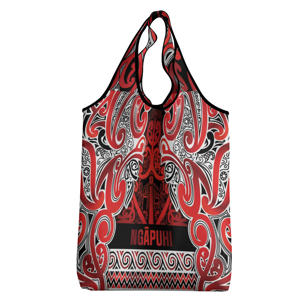 Aotearoa Iwi Ngapuhi Grocery Bag Maori Wharenui House Tribal Pattern