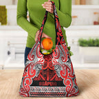 Aotearoa Iwi Ngapuhi Grocery Bag Maori Wharenui House Tribal Pattern