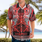 Aotearoa Iwi Ngapuhi Hawaiian Shirt Maori Wharenui House Tribal Pattern