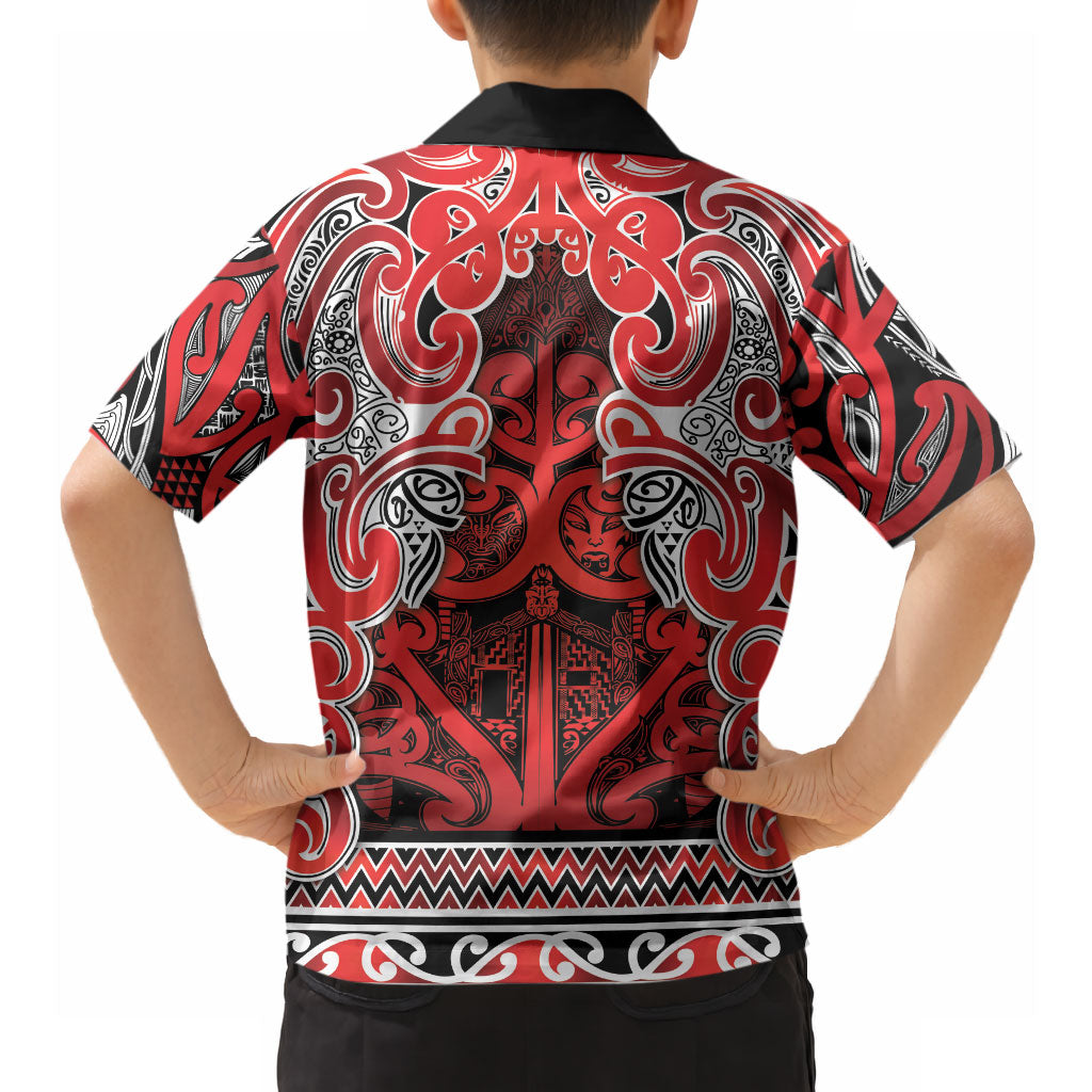 Aotearoa Iwi Ngapuhi Hawaiian Shirt Maori Wharenui House Tribal Pattern