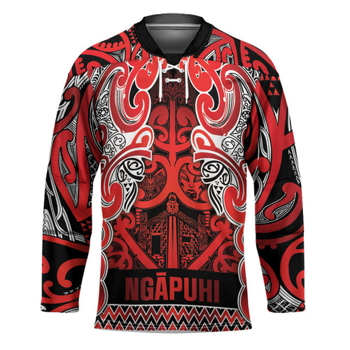 Aotearoa Iwi Ngapuhi Hockey Jersey Maori Wharenui House Tribal Pattern