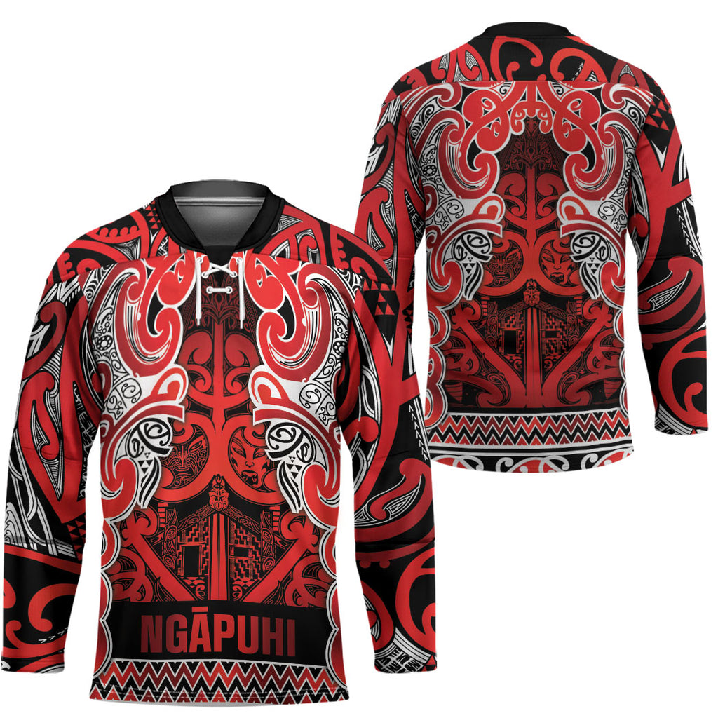 Aotearoa Iwi Ngapuhi Hockey Jersey Maori Wharenui House Tribal Pattern