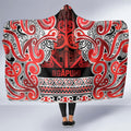 Aotearoa Iwi Ngapuhi Hooded Blanket Maori Wharenui House Tribal Pattern