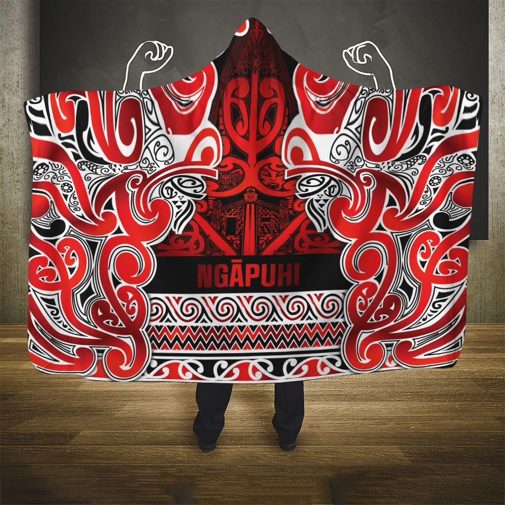 Aotearoa Iwi Ngapuhi Hooded Blanket Maori Wharenui House Tribal Pattern
