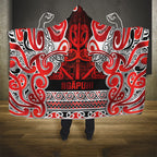 Aotearoa Iwi Ngapuhi Hooded Blanket Maori Wharenui House Tribal Pattern