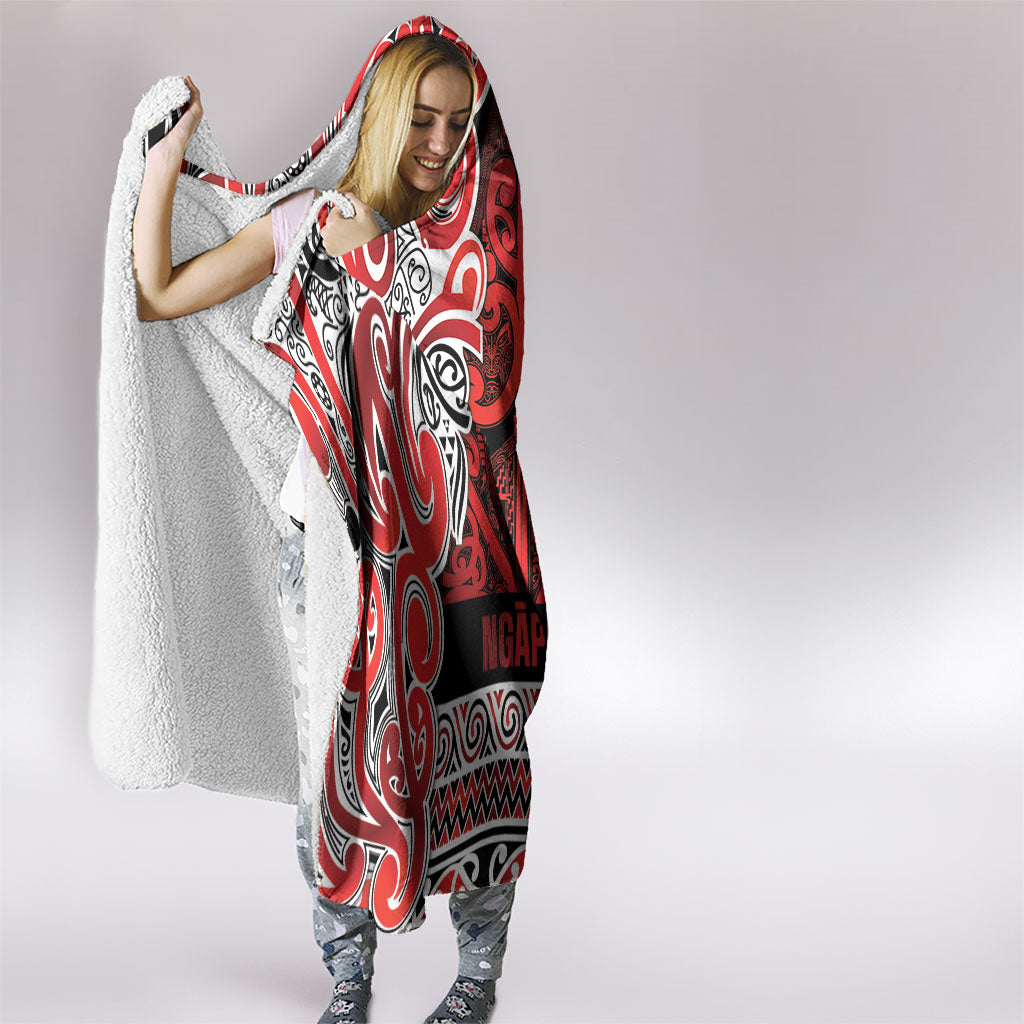 Aotearoa Iwi Ngapuhi Hooded Blanket Maori Wharenui House Tribal Pattern