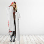 Aotearoa Iwi Ngapuhi Hooded Blanket Maori Wharenui House Tribal Pattern