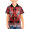 Aotearoa Iwi Ngapuhi Kid Hawaiian Shirt Maori Wharenui House Tribal Pattern