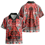 Aotearoa Iwi Ngapuhi Kid Hawaiian Shirt Maori Wharenui House Tribal Pattern