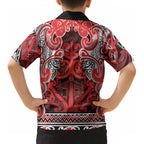 Aotearoa Iwi Ngapuhi Kid Hawaiian Shirt Maori Wharenui House Tribal Pattern