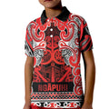 Aotearoa Iwi Ngapuhi Kid Polo Shirt Maori Wharenui House Tribal Pattern
