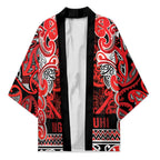 Aotearoa Iwi Ngapuhi Kimono Maori Wharenui House Tribal Pattern