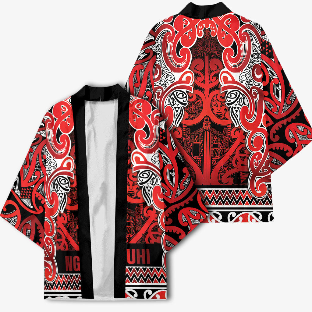 Aotearoa Iwi Ngapuhi Kimono Maori Wharenui House Tribal Pattern