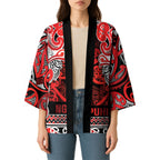 Aotearoa Iwi Ngapuhi Kimono Maori Wharenui House Tribal Pattern