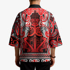 Aotearoa Iwi Ngapuhi Kimono Maori Wharenui House Tribal Pattern