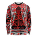Aotearoa Iwi Ngapuhi Long Sleeve Shirt Maori Wharenui House Tribal Pattern