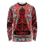 Aotearoa Iwi Ngapuhi Long Sleeve Shirt Maori Wharenui House Tribal Pattern