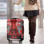 Aotearoa Iwi Ngapuhi Luggage Cover Maori Wharenui House Tribal Pattern