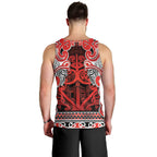 Aotearoa Iwi Ngapuhi Men Tank Top Maori Wharenui House Tribal Pattern