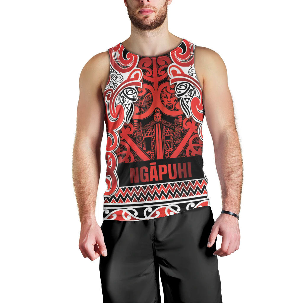 Aotearoa Iwi Ngapuhi Men Tank Top Maori Wharenui House Tribal Pattern