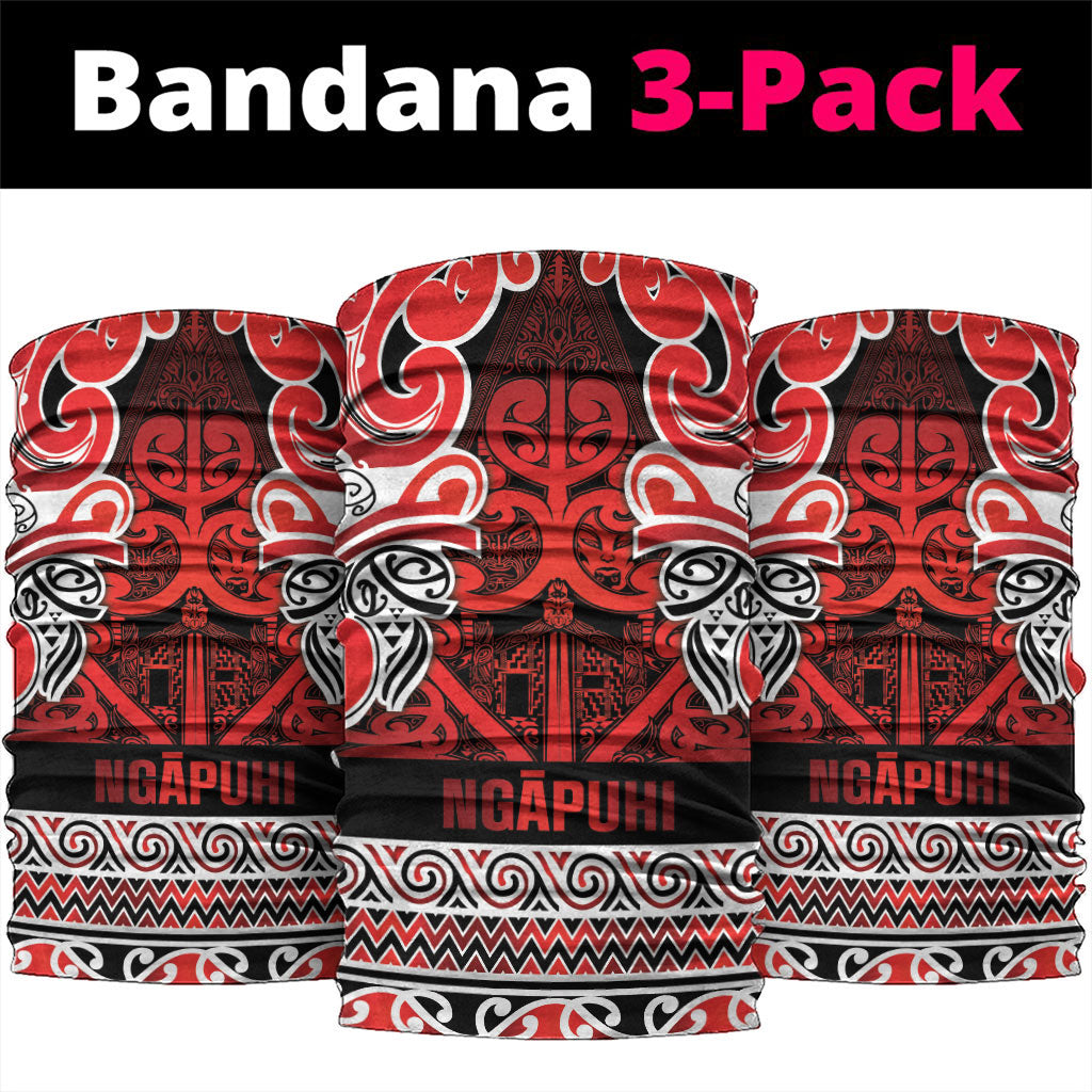 Aotearoa Iwi Ngapuhi Neck Gaiter Maori Wharenui House Tribal Pattern