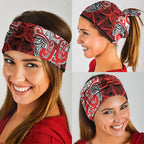 Aotearoa Iwi Ngapuhi Neck Gaiter Maori Wharenui House Tribal Pattern