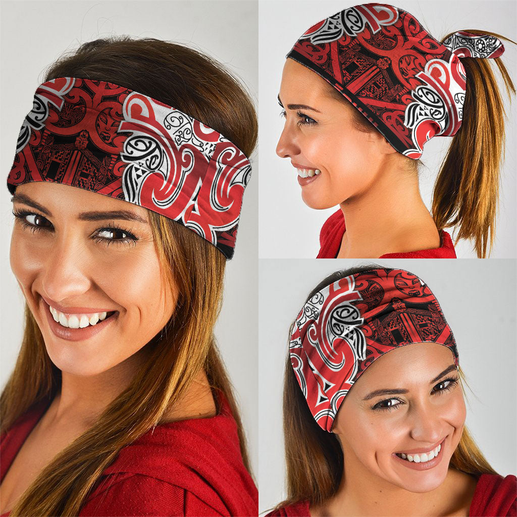 Aotearoa Iwi Ngapuhi Neck Gaiter Maori Wharenui House Tribal Pattern
