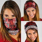 Aotearoa Iwi Ngapuhi Neck Gaiter Maori Wharenui House Tribal Pattern