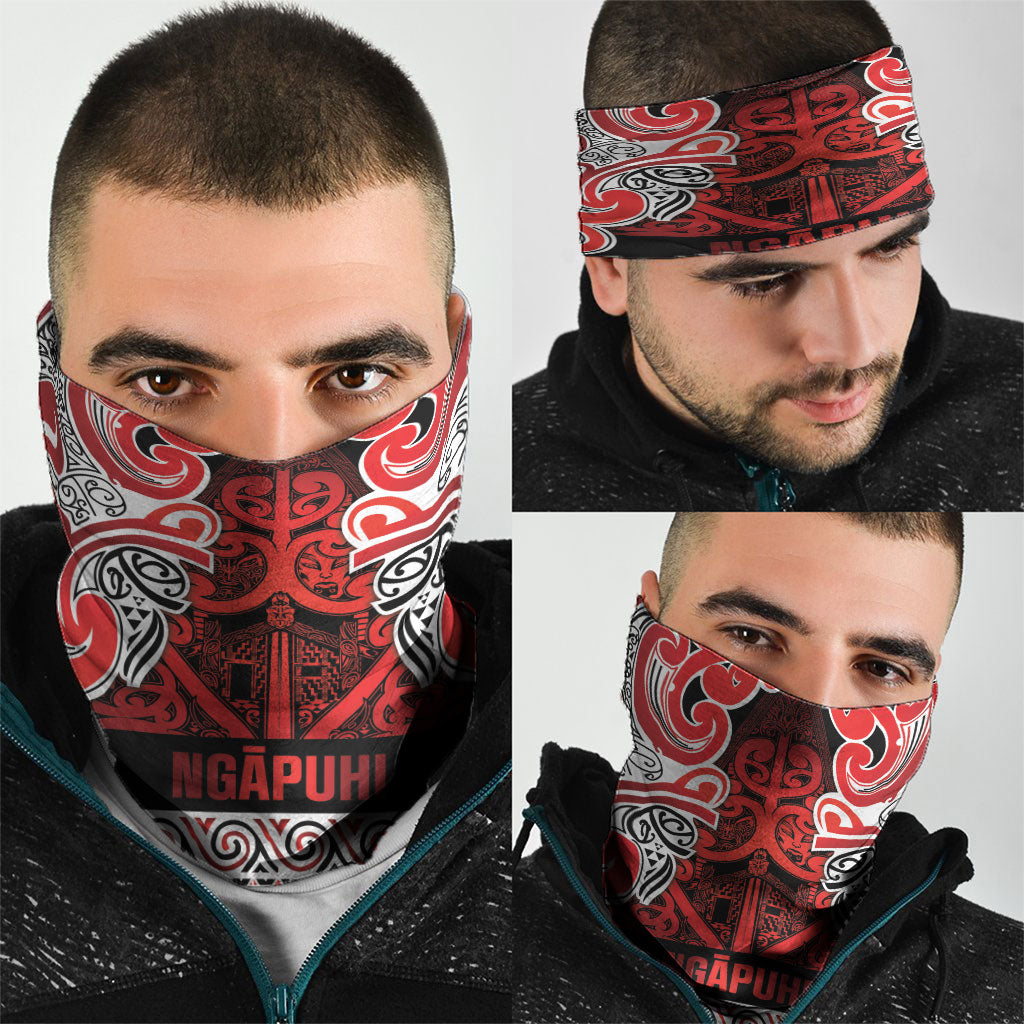Aotearoa Iwi Ngapuhi Neck Gaiter Maori Wharenui House Tribal Pattern