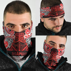 Aotearoa Iwi Ngapuhi Neck Gaiter Maori Wharenui House Tribal Pattern