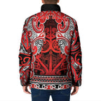 Aotearoa Iwi Ngapuhi Padded Jacket Maori Wharenui House Tribal Pattern