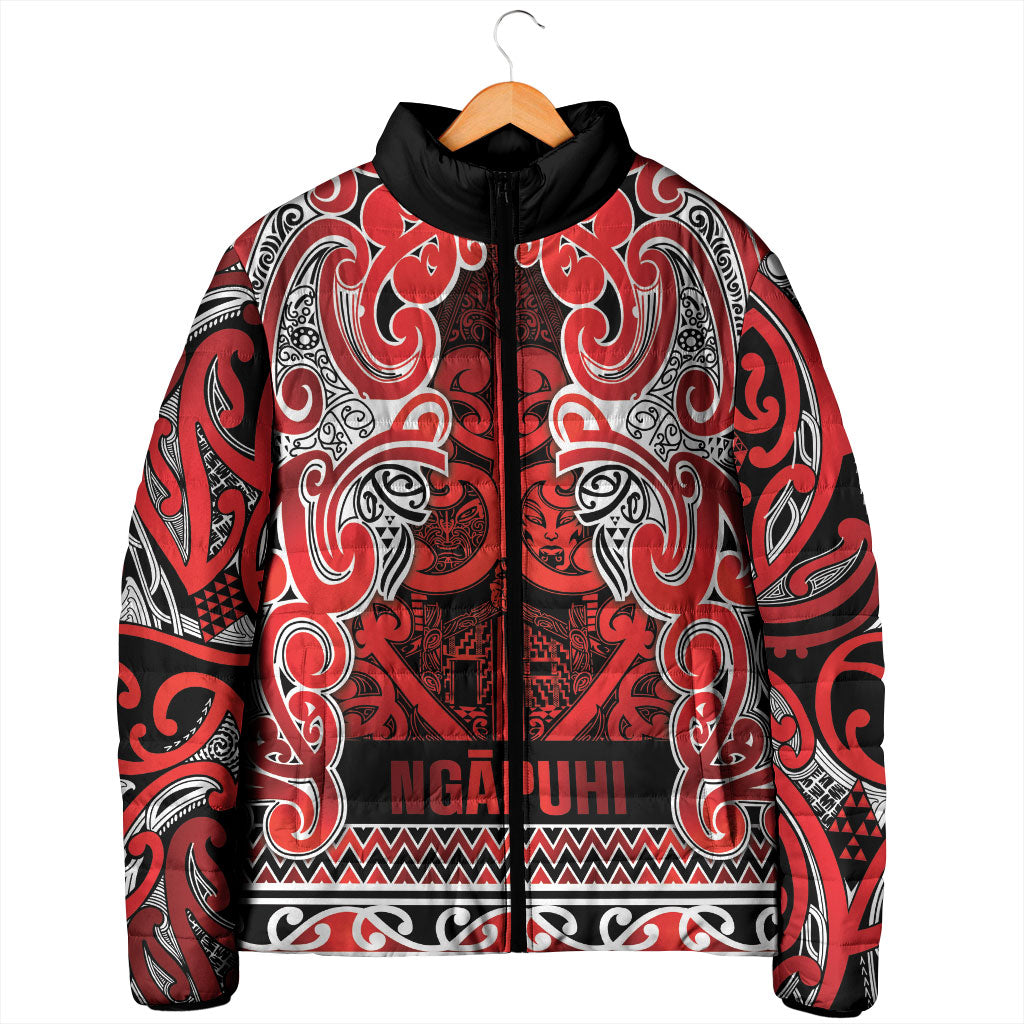 Aotearoa Iwi Ngapuhi Padded Jacket Maori Wharenui House Tribal Pattern