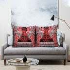 Aotearoa Iwi Ngapuhi Pillow Cover Maori Wharenui House Tribal Pattern