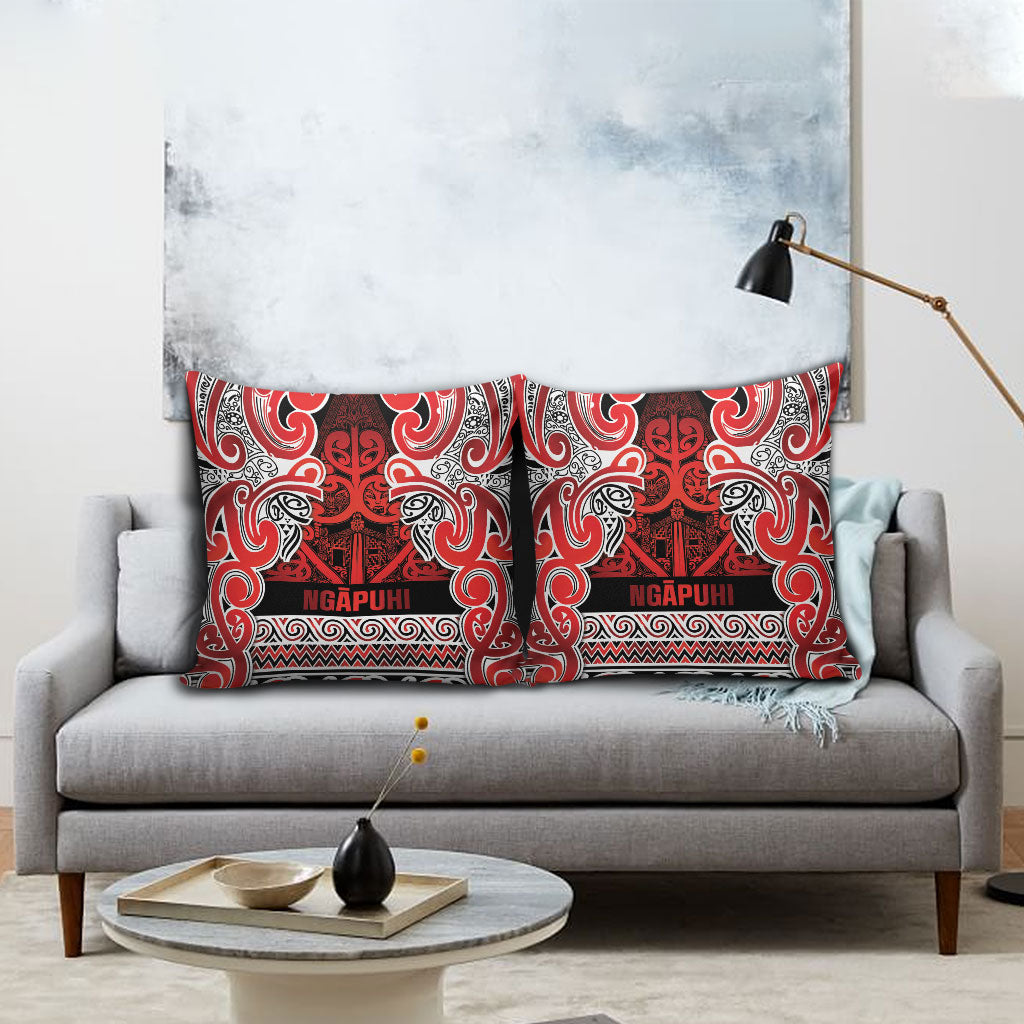 Aotearoa Iwi Ngapuhi Pillow Cover Maori Wharenui House Tribal Pattern