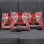 Aotearoa Iwi Ngapuhi Pillow Cover Maori Wharenui House Tribal Pattern