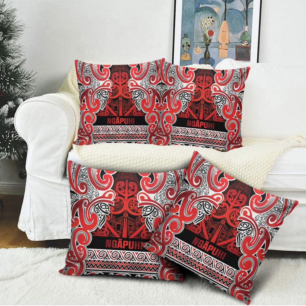 Aotearoa Iwi Ngapuhi Pillow Cover Maori Wharenui House Tribal Pattern