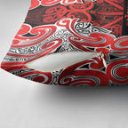 Aotearoa Iwi Ngapuhi Pillow Cover Maori Wharenui House Tribal Pattern