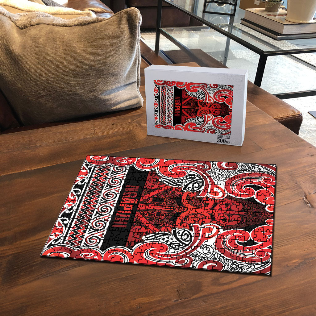 Aotearoa Iwi Ngapuhi Puzzle Maori Wharenui House Tribal Pattern