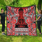 Aotearoa Iwi Ngapuhi Quilt Maori Wharenui House Tribal Pattern