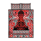 Aotearoa Iwi Ngapuhi Quilt Bed Set Maori Wharenui House Tribal Pattern