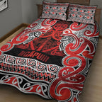 Aotearoa Iwi Ngapuhi Quilt Bed Set Maori Wharenui House Tribal Pattern
