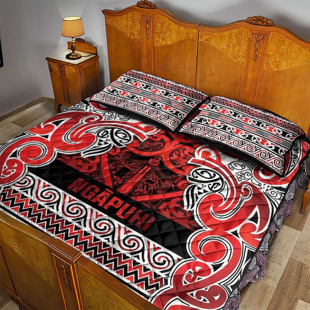Aotearoa Iwi Ngapuhi Quilt Bed Set Maori Wharenui House Tribal Pattern